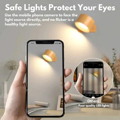 LED Wall Lamp with Touch Control and Adjustable Rotation, 3 Color Modes
