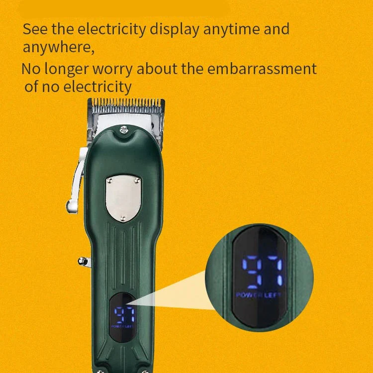 Rechargeable Pet Clipper with Carbon Steel Blades and LCD Display, 150 Minute Runtime