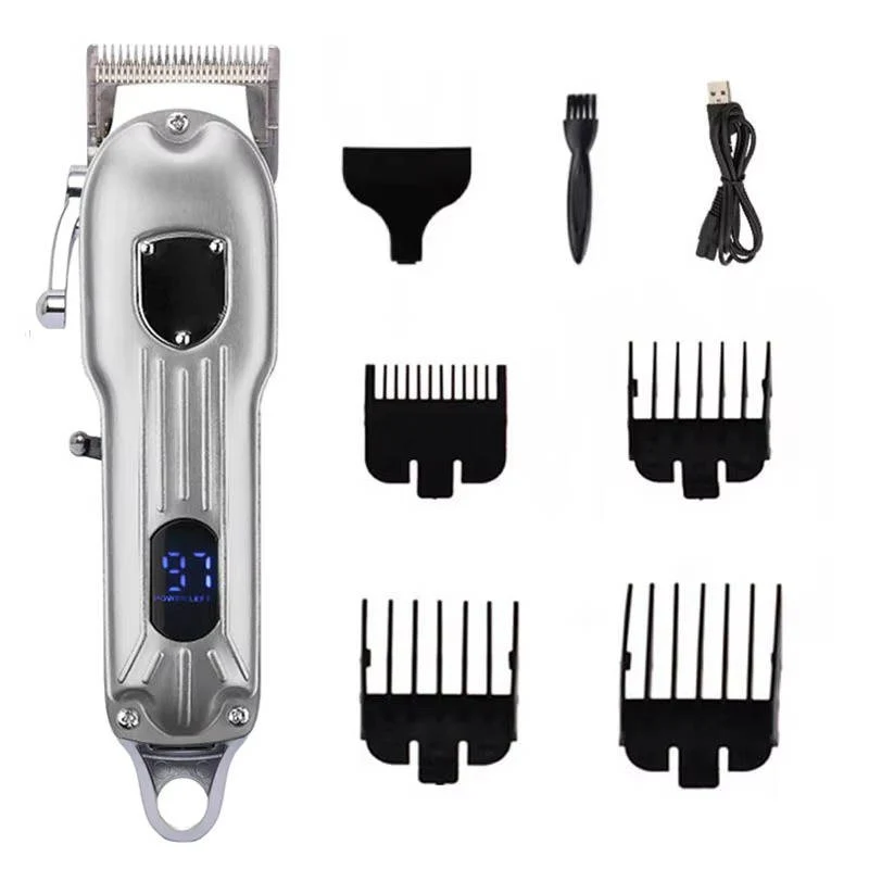 Rechargeable Pet Clipper with Carbon Steel Blades and LCD Display, 150 Minute Runtime