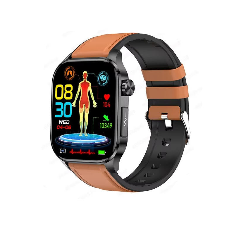 Senior Health Smartwatch with Heart Rate Monitor and Blood Oxygen Sensor, SOS Emergency Button