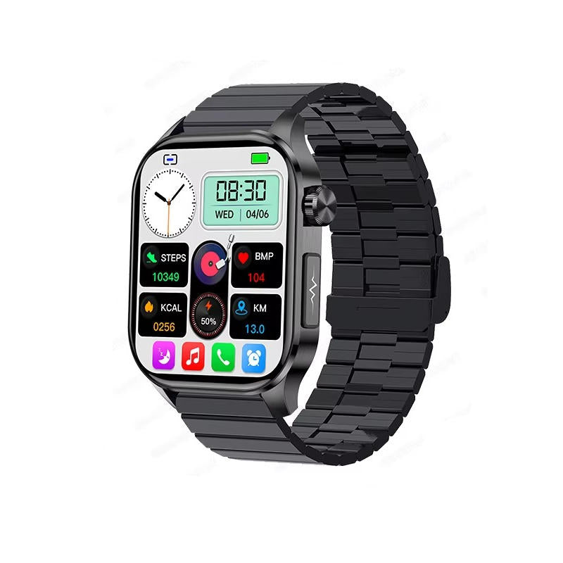 Senior Health Smartwatch with Heart Rate Monitor and Blood Oxygen Sensor, SOS Emergency Button