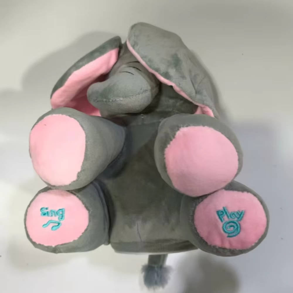 Interactive Plush Elephant with Peekaboo and Singing Modes for Toddlers