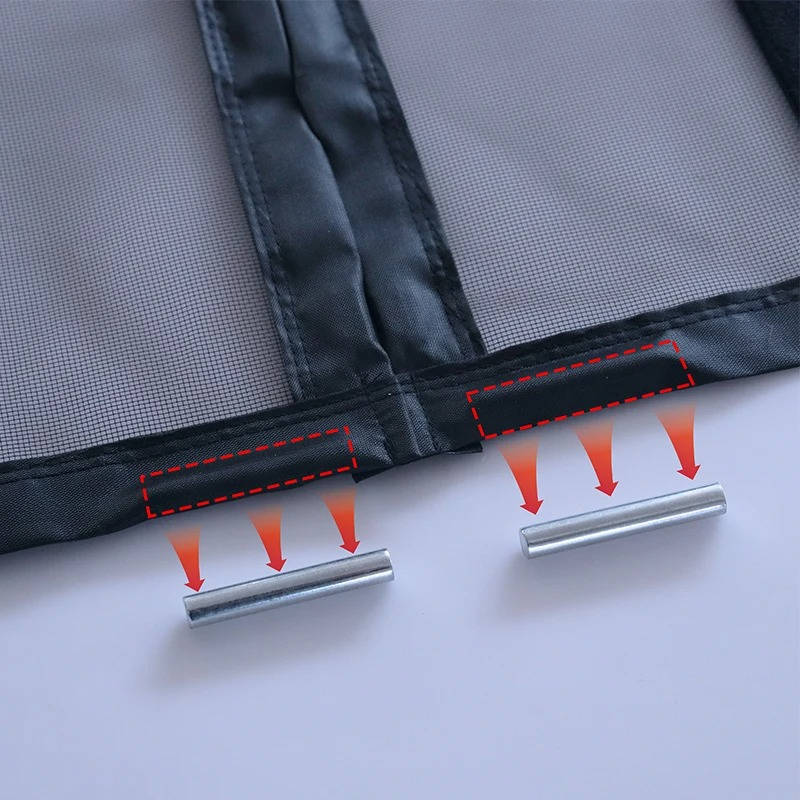 Magnetic Screen Door with Auto-Close Panels and Insect Mesh, Custom Fit