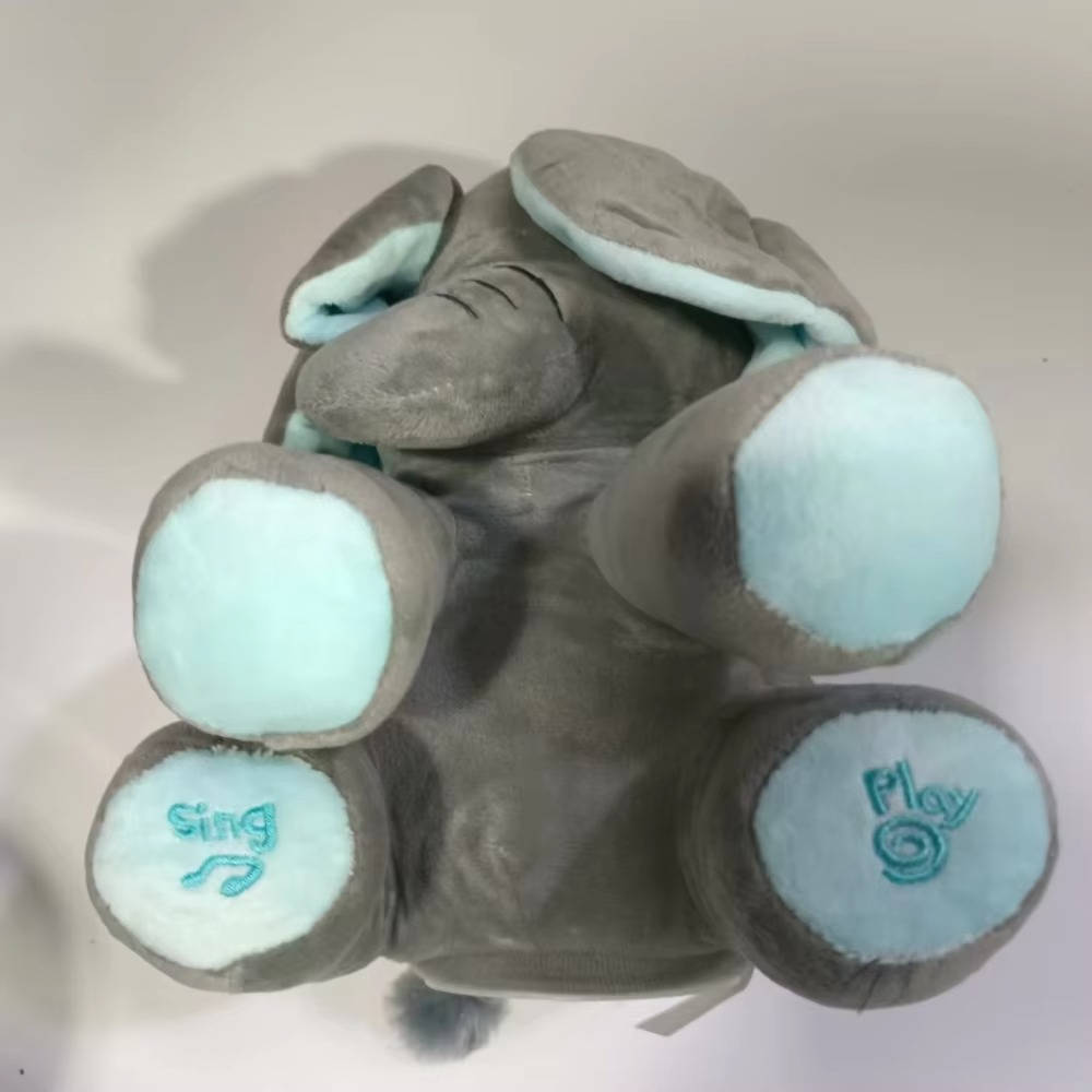 Interactive Plush Elephant with Peekaboo and Singing Modes for Toddlers