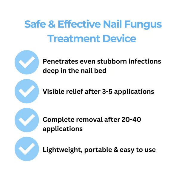 LED Nail Therapy Device with Dual Wavelength Light and Seven Minute Sessions