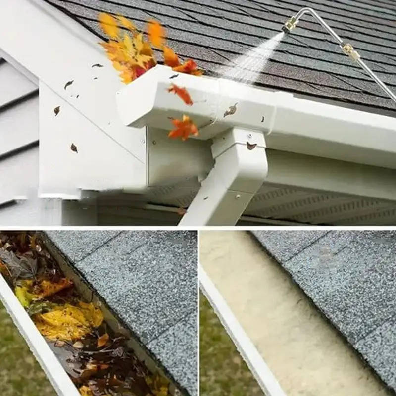 Telescoping Pressure Washer Wand with 6 Nozzles and Curved Attachment for Gutters, Roofs, Walls