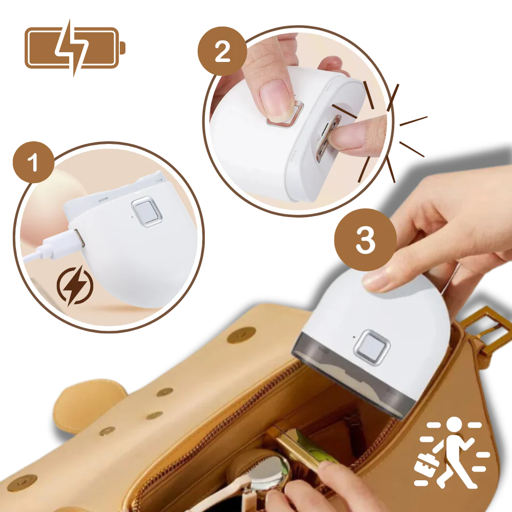 Rechargeable Electric Nail Grinder with Built-in Light and Two Speed Settings