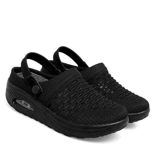 Orthopedic Sandals with Shock Absorbing Wedge Sole and Breathable Fabric, Open Toe Design