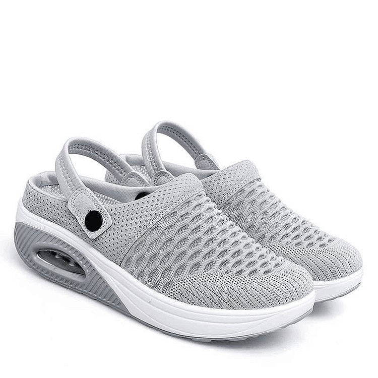 Orthopedic Sandals with Shock Absorbing Wedge Sole and Breathable Fabric, Open Toe Design