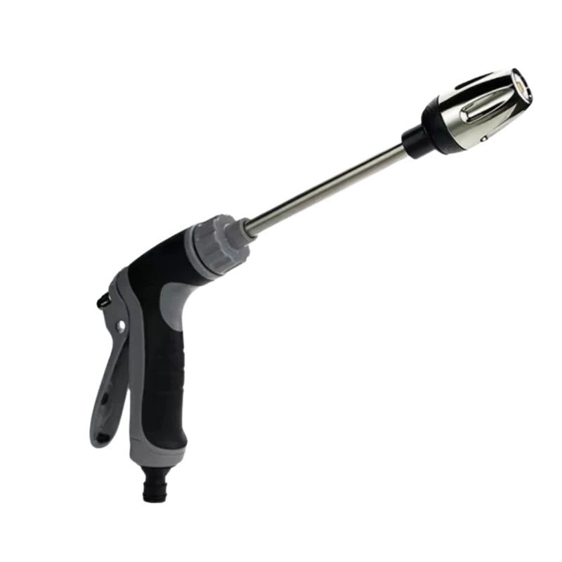 High Pressure Garden Hose Nozzle with 360-Degree Dual Rotation and Adjustable Spray