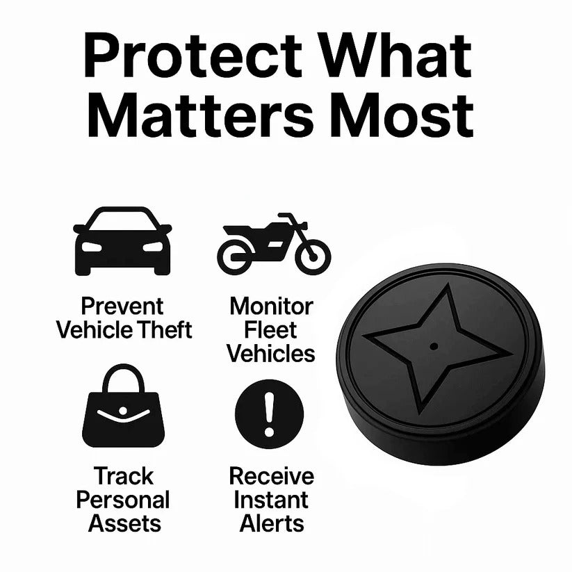GPS Tracker with Magnetic Mount and 30-Day Battery for Vehicles and Valuables