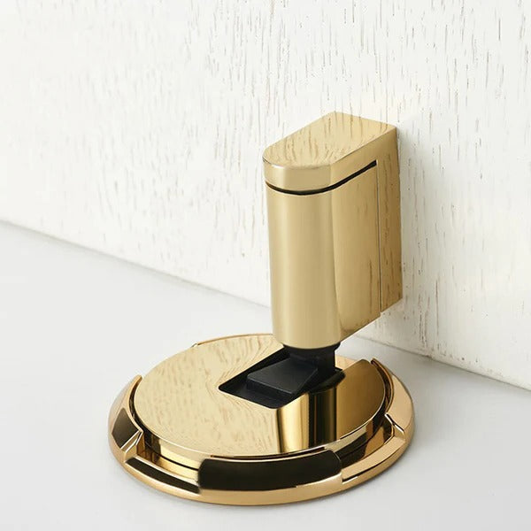 Adjustable Door Stopper with Locking Mechanism and Zinc Alloy Construction