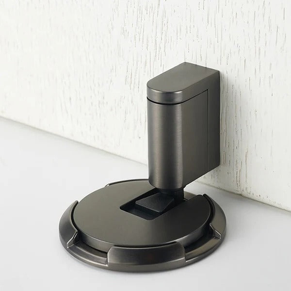 Adjustable Door Stopper with Locking Mechanism and Zinc Alloy Construction