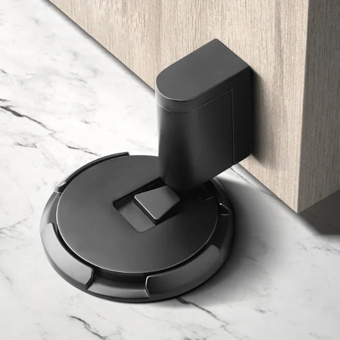 Adjustable Door Stopper with Locking Mechanism and Zinc Alloy Construction