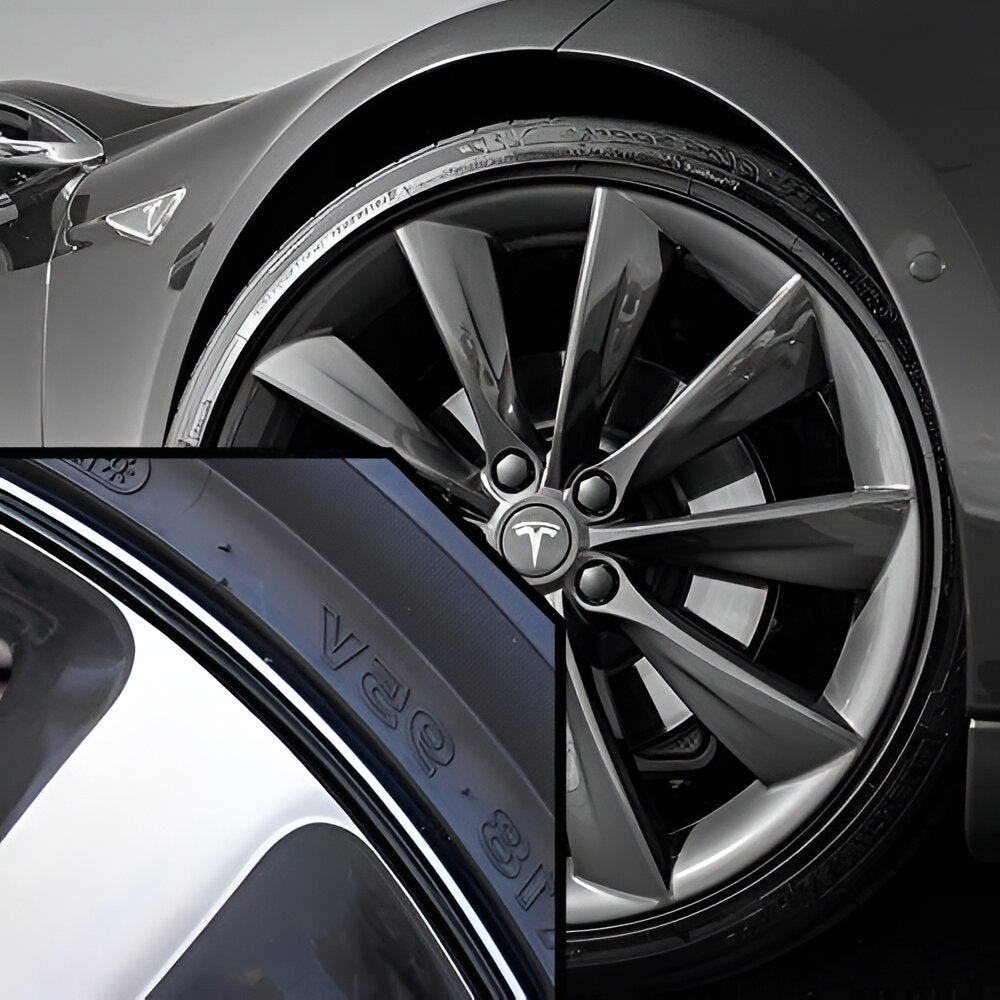 Rubber Wheel Rim Edge Protector Strip with Adhesive Booster, 8 Meter Length