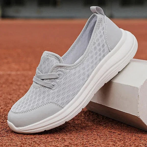 Women's Orthopedic Mesh Shoes with Memory Foam and Three Arch Support, Slip Resistant Sole