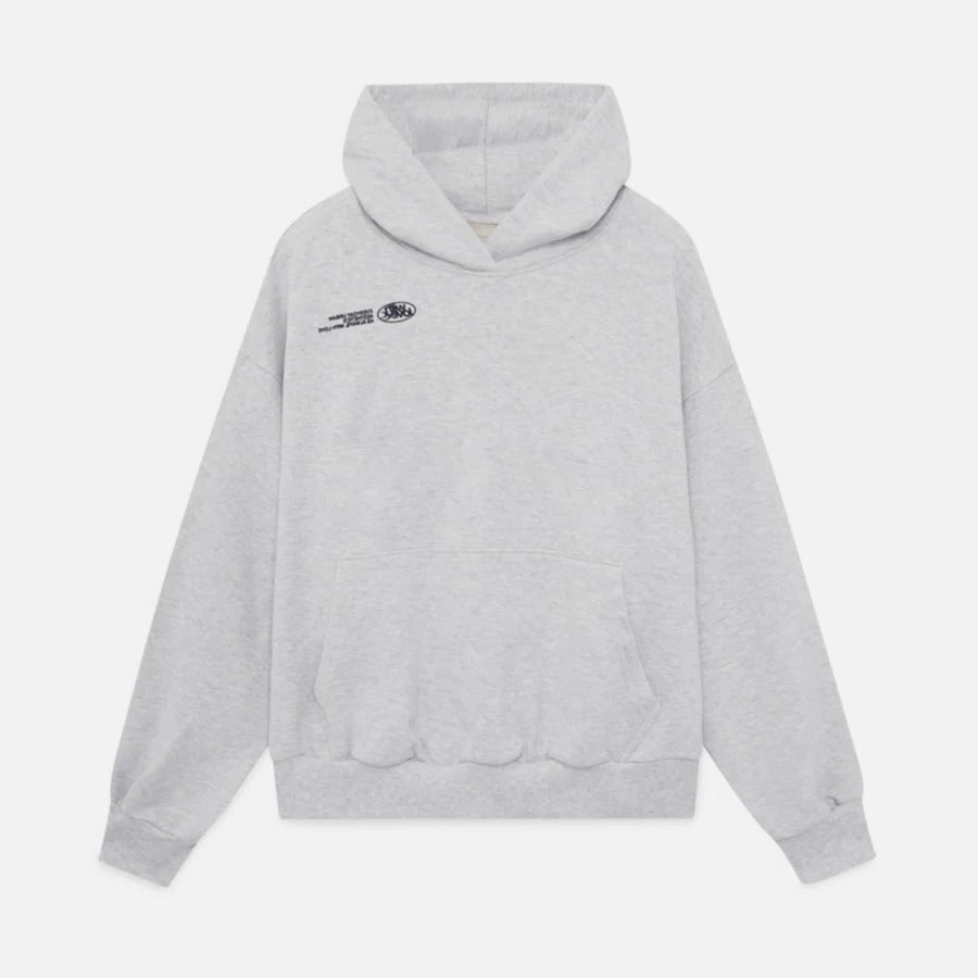 Pullover Hoodie with Contrasting Graphic and Drawstring Hood, Hip Length