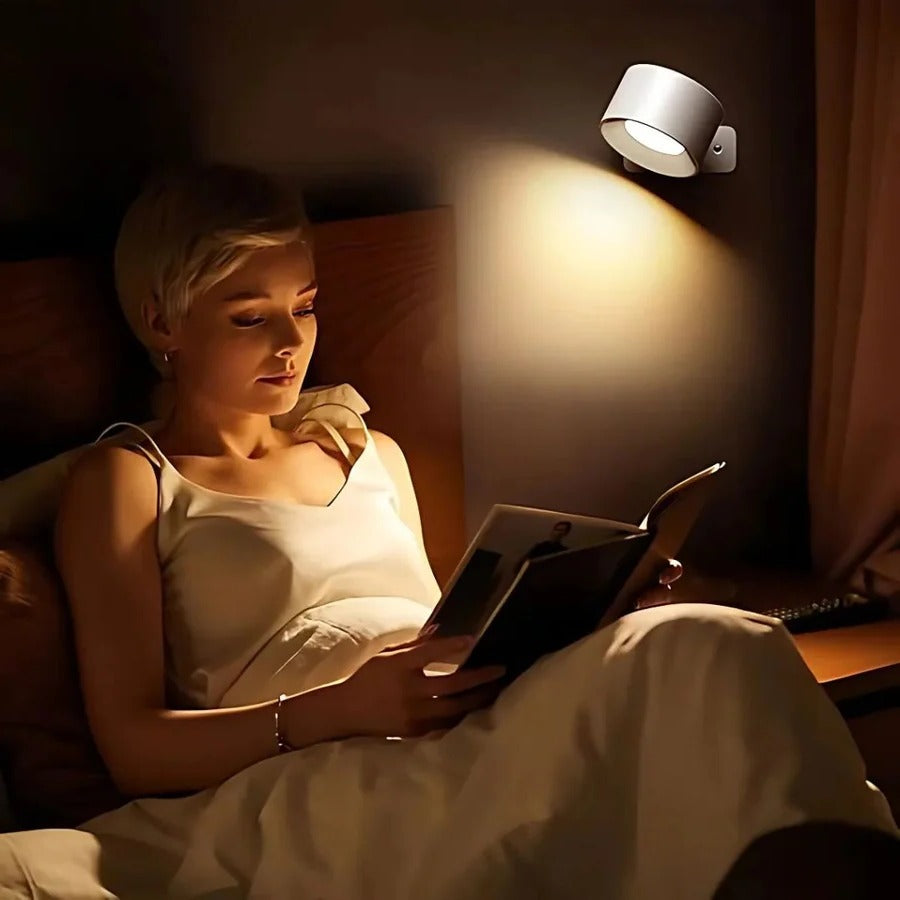 LED Wall Lamp with Touch Control and Adjustable Rotation, 3 Color Modes