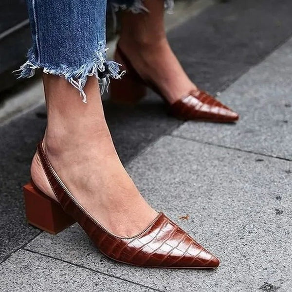 Supportive Women's Pumps with Contoured Arch Support and Cushioned Sole