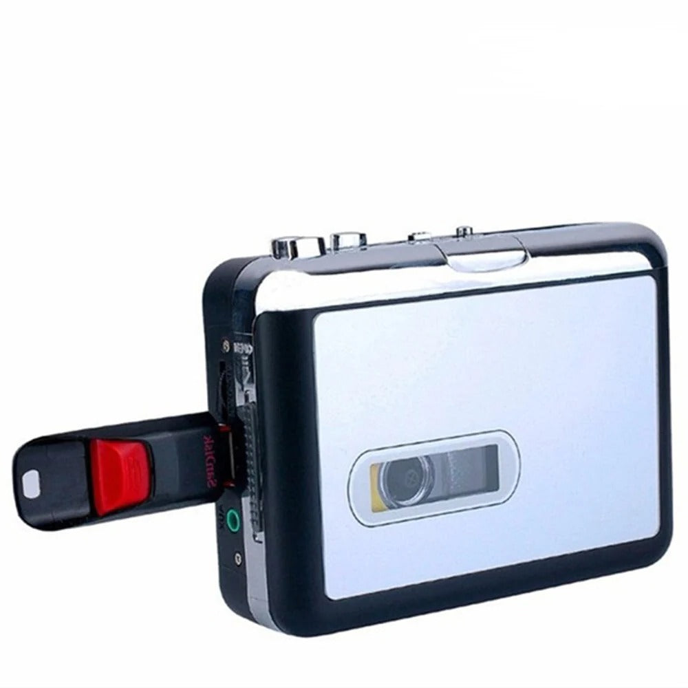 Cassette Tape to USB Converter with MP3 Recording and Stereo Playback