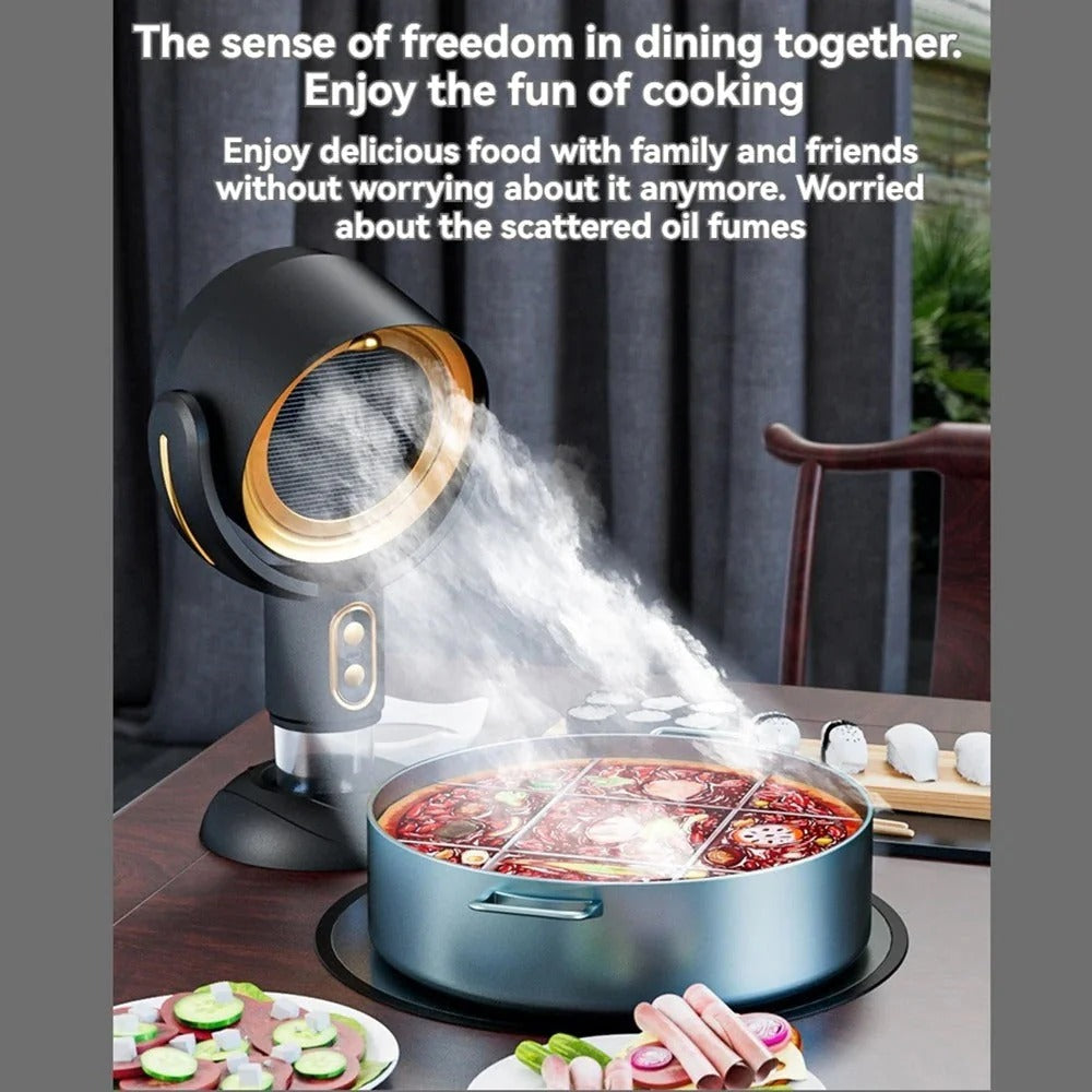 Rechargeable Desktop Air Purifier with Dual Filters and Ion Purification