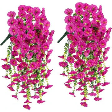 Artificial Morning Glory Vine with Sunlight Resistant Material and Tangle-Free Design, 29.5 Inch
