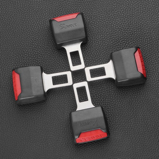 Seat Belt Clip Extender with Extended Reach and Metal Tongue Insert, Pack of 2