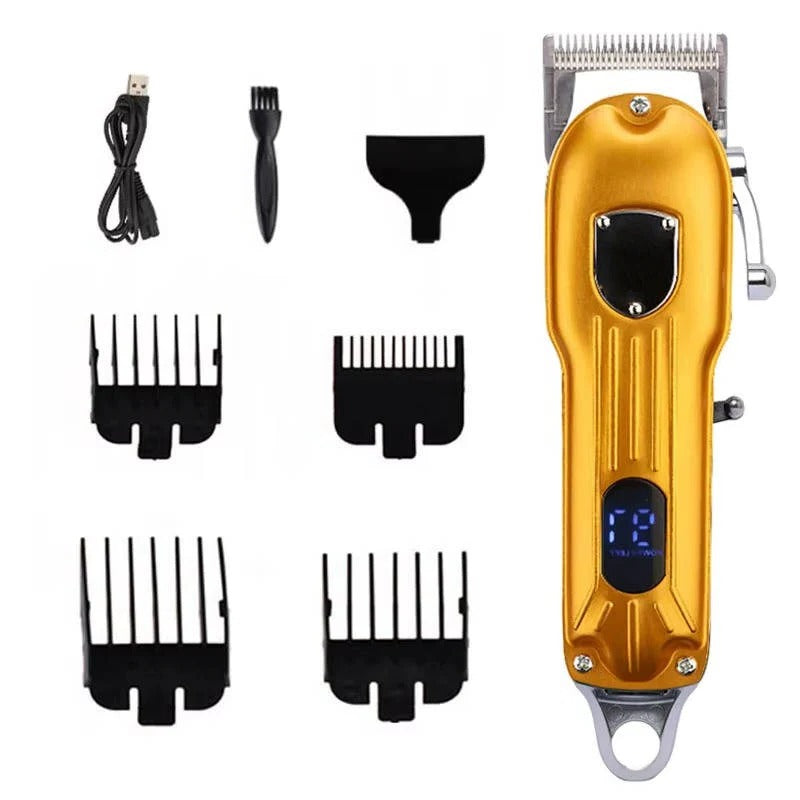 Rechargeable Pet Clipper with Carbon Steel Blades and LCD Display, 150 Minute Runtime