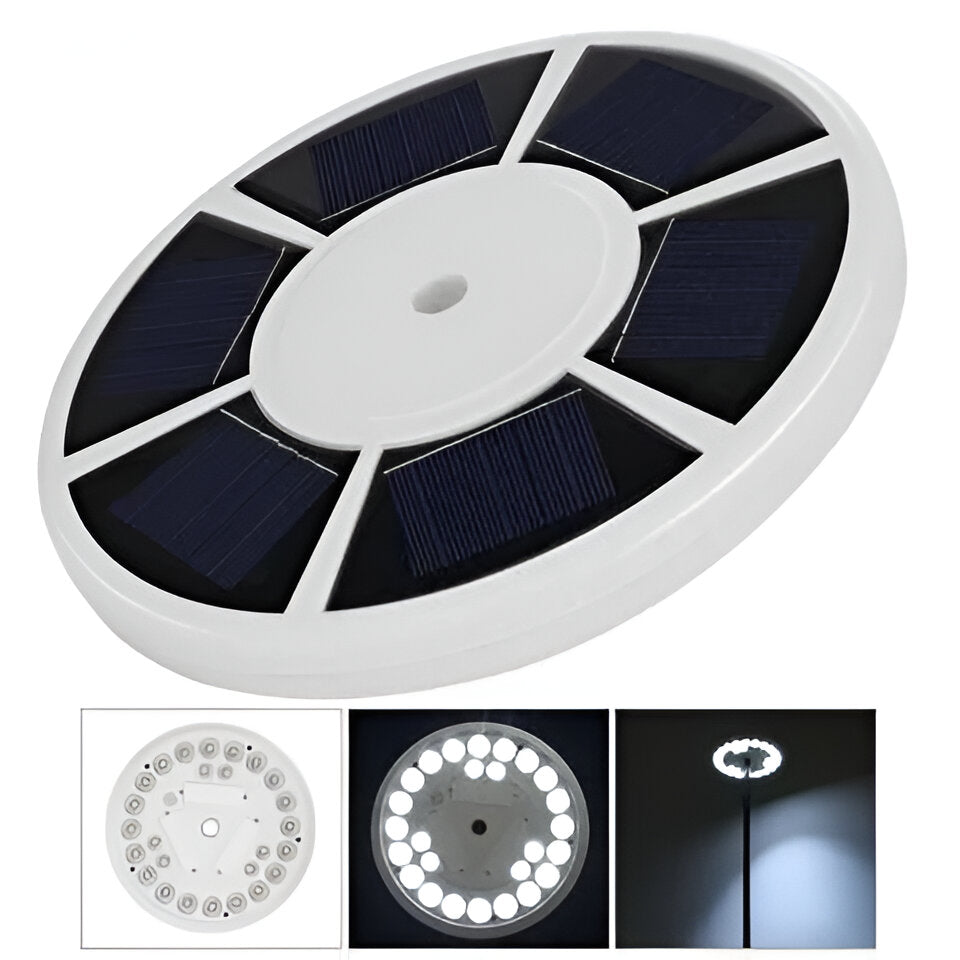 Solar Flagpole Light with 26 LED Bulbs and Automatic Dusk Sensor, 700 Lumens