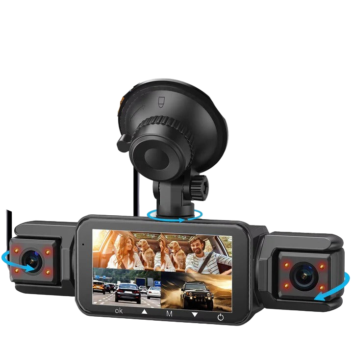 Four-Channel Dash Cam with 1920P Front Camera and Infrared Night Vision