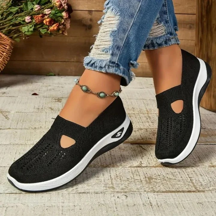 Women's Breathable Mesh Sneakers with Cushioned Insole and Flexible Fit