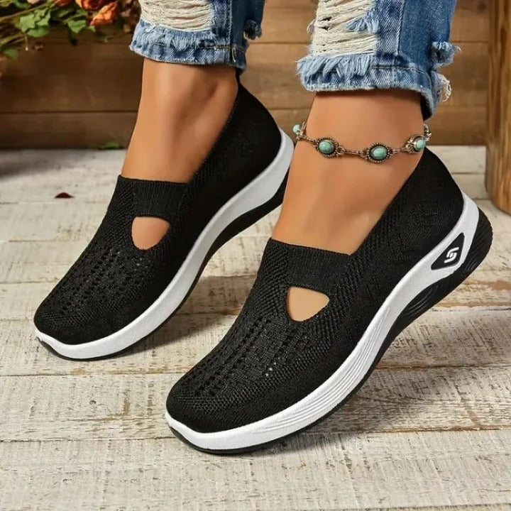Women's Breathable Mesh Sneakers with Cushioned Insole and Flexible Fit