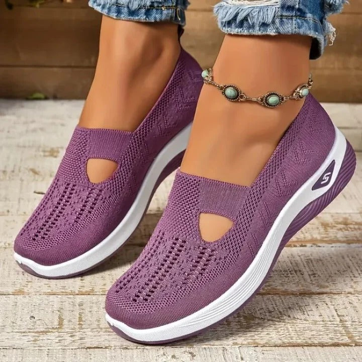 Women's Breathable Mesh Sneakers with Cushioned Insole and Flexible Fit