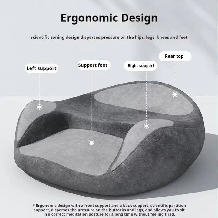 Meditation Floor Cushion with Contoured Support and Machine Washable Cover