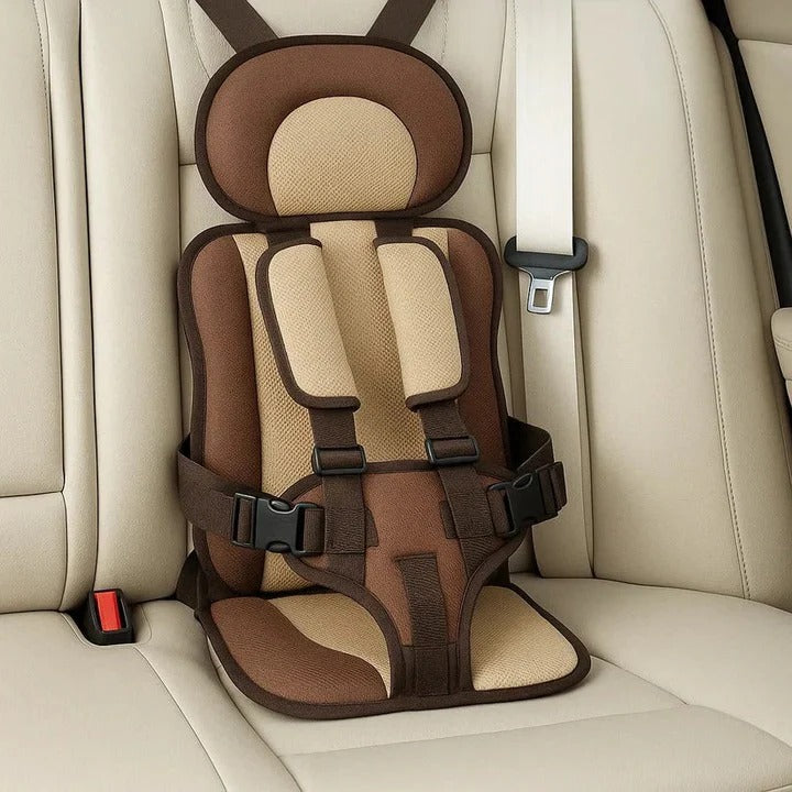 Portable Travel Seat with Five-Point Harness and Machine Washable Fabric for Children Ages 1-14