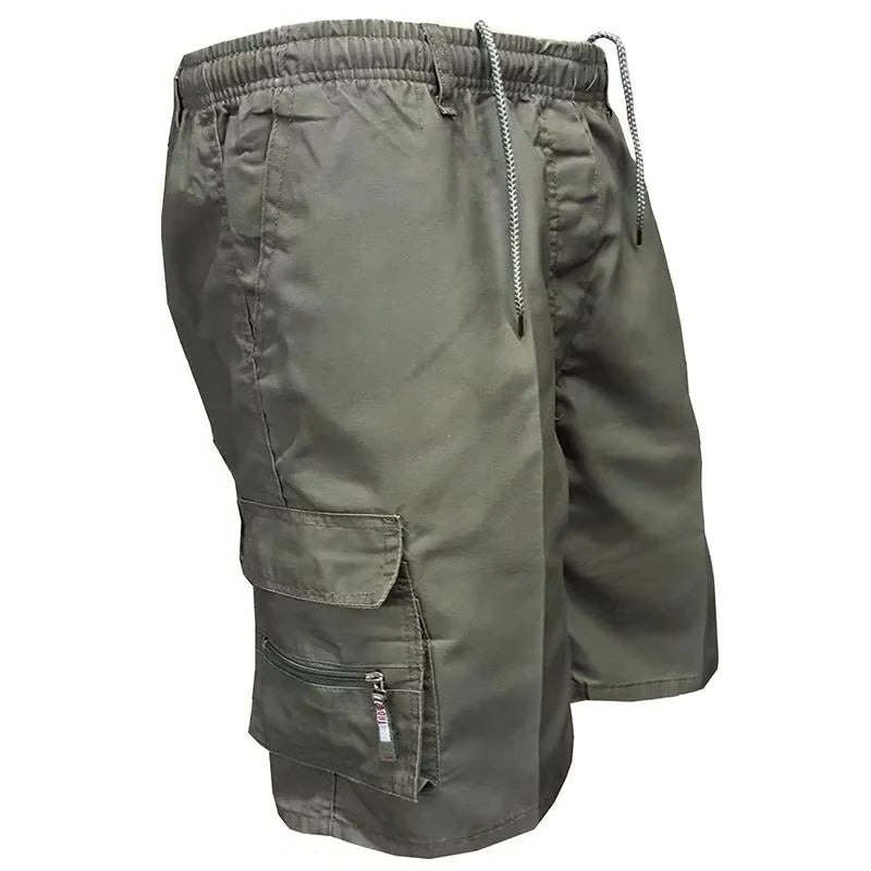 Cargo Shorts for Men with Deep Pockets and Relaxed Fit, Cotton Blend