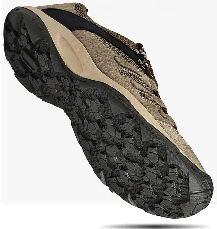 Waterproof Hiking Shoes with Reinforced Toe Cap and Ankle Support, Deep Tread Sole