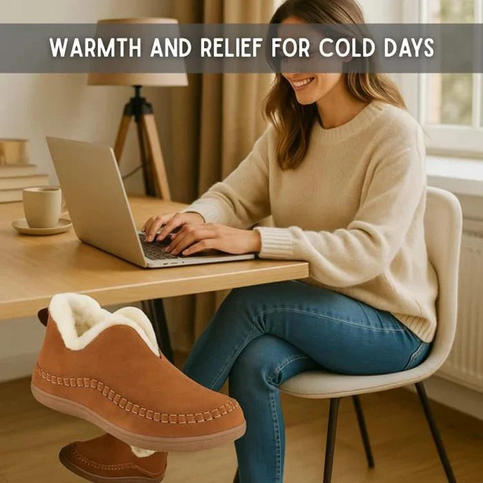 Insulated Winter Shoes with Orthopedic Arch Support and Anti-Slip Tread