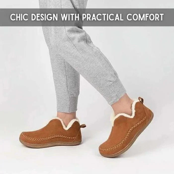 Insulated Winter Shoes with Orthopedic Arch Support and Anti-Slip Tread