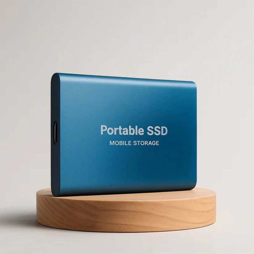 High-Speed Portable SSD with Shock Resistant Housing and USB-C Connectivity, 1TB to 4TB