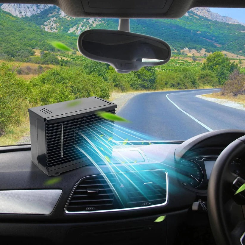 Evaporative Car Air Cooler with Transparent Water Tank and Quiet Motor Operation