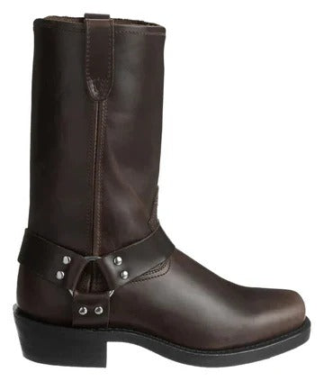 11 Inch Slip On Harness Boots with Double Stitched Construction and Oil Resistant Sole