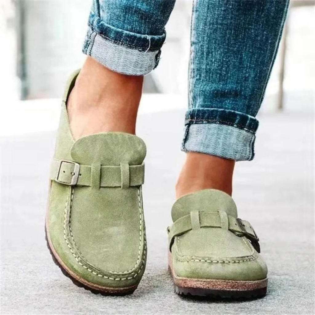 Women's Buckled Sandals with Adjustable Strap and Arch Support, Open Toe