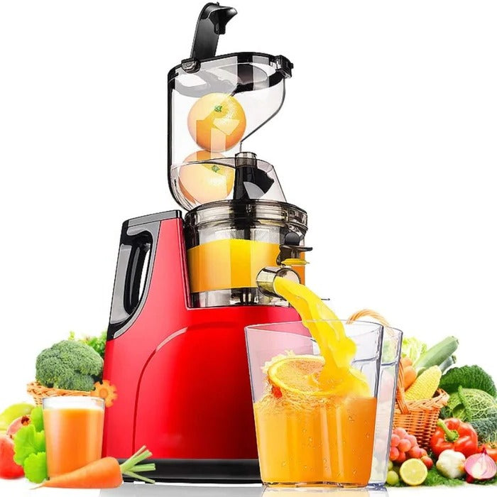 Automatic Cold Press Juicer with 90mm Wide Chute and Screw Shaft Extraction