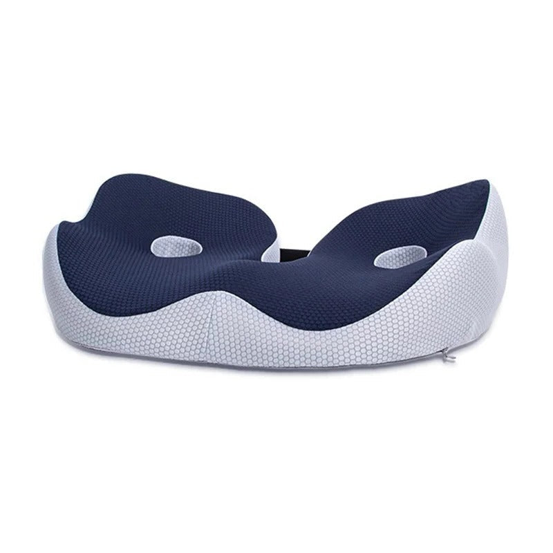 Memory Foam Ergonomic Seat Cushion with Adjustable Straps and Non-Slip Base