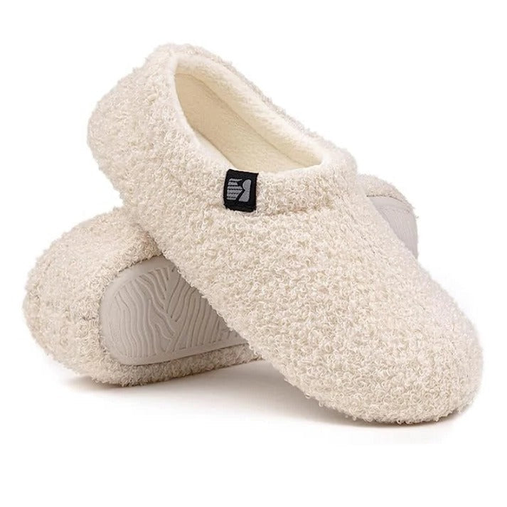 Fleece Slipper with Memory Foam Cushioning and Closed Back Heel Grip
