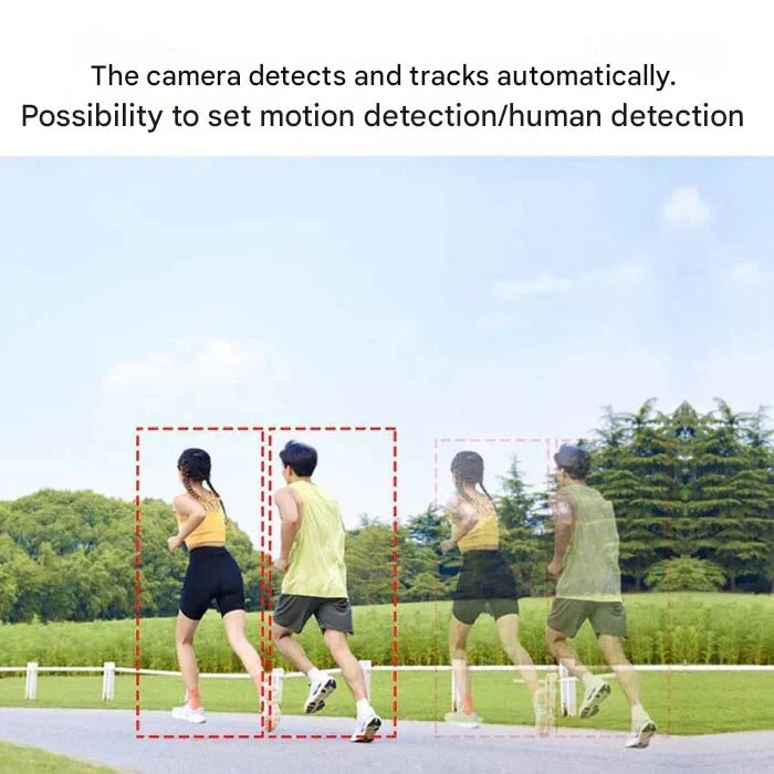 4K Wireless Security Camera with Dual Lens 10X Zoom and 360 Degree Rotation, Solar Powered