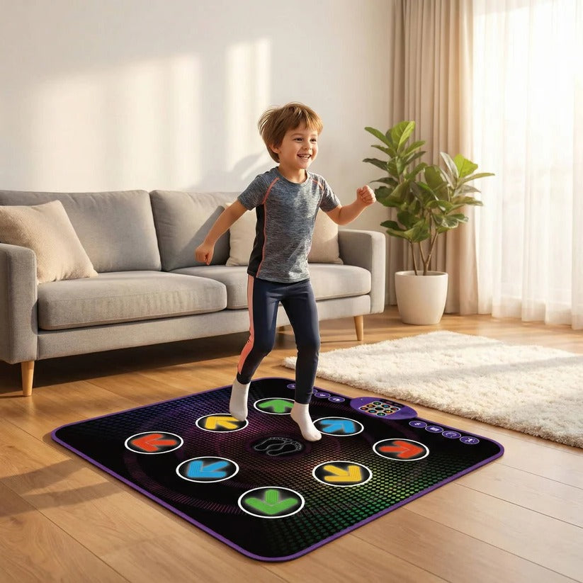 Interactive Dance Mat with 9 Light Up Squares and 4 Game Modes for Kids