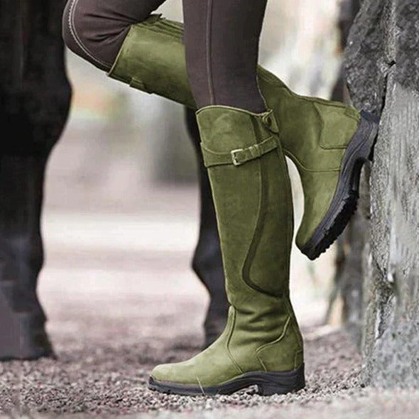 Women's Waterproof Winter Boots with Side Zip Closure and Textured Grip Outsole
