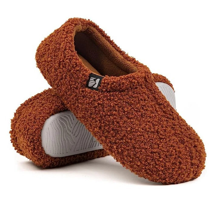 Fleece Slipper with Memory Foam Cushioning and Closed Back Heel Grip